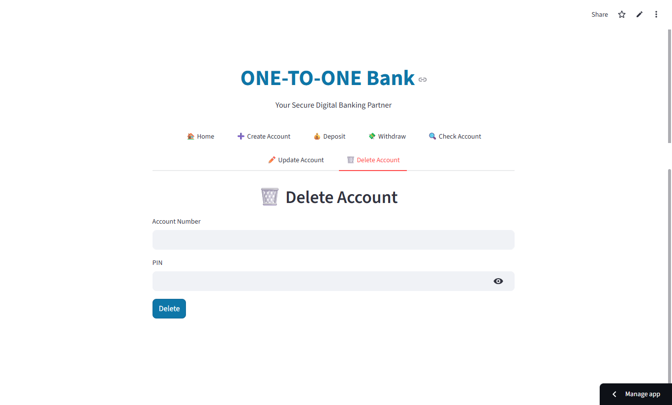 Banking System Login