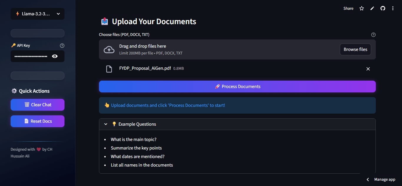 FileIQ Chat Interface