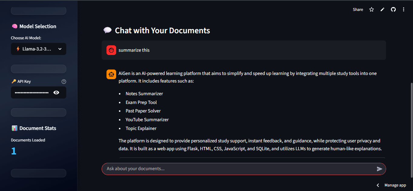 FileIQ Chat Interface