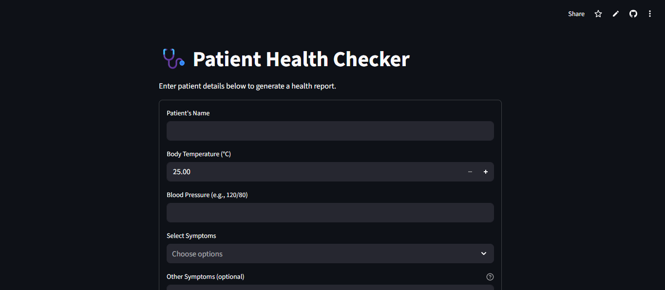 Health App Dashboard