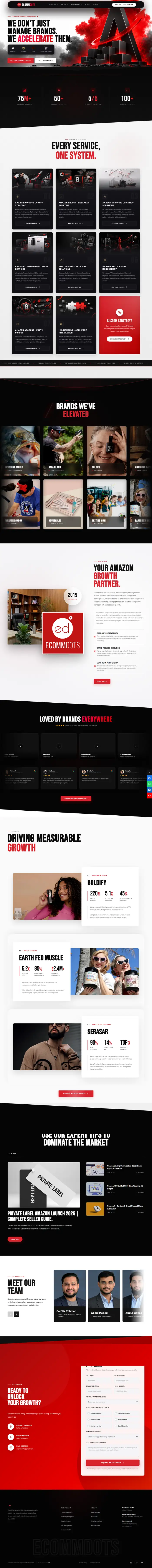 Full-page screenshot of the Ecommdots website.
